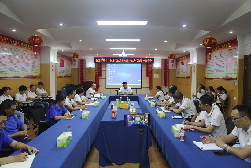 藥都制藥集團(tuán)股份有限公司組織學(xué)習(xí)保定市第十二次黨代會(huì)、第十六屆人代會(huì)一次會(huì)議精神的會(huì)議