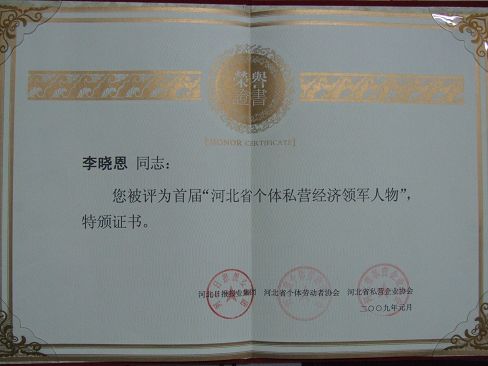 熱烈祝賀藥都集團(tuán)董事長李曉恩被評為?首屆河北省個(gè)體私營經(jīng)濟(jì)領(lǐng)軍人物